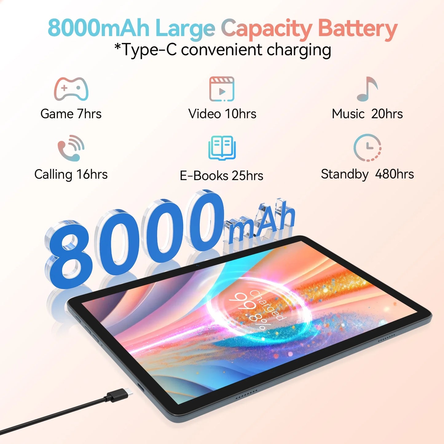 Tablet 10 Inch Android 13.0 Tablet 4G Cellular Tablet PC 2024 Latest Update 4G Phone Tablet 64GB + 4GB Storage Octa-Core Processor,Dual SIM Card Slot,Gps,Wifi,Bluetooth,1080P HD (Gray) Laptop Tablet
