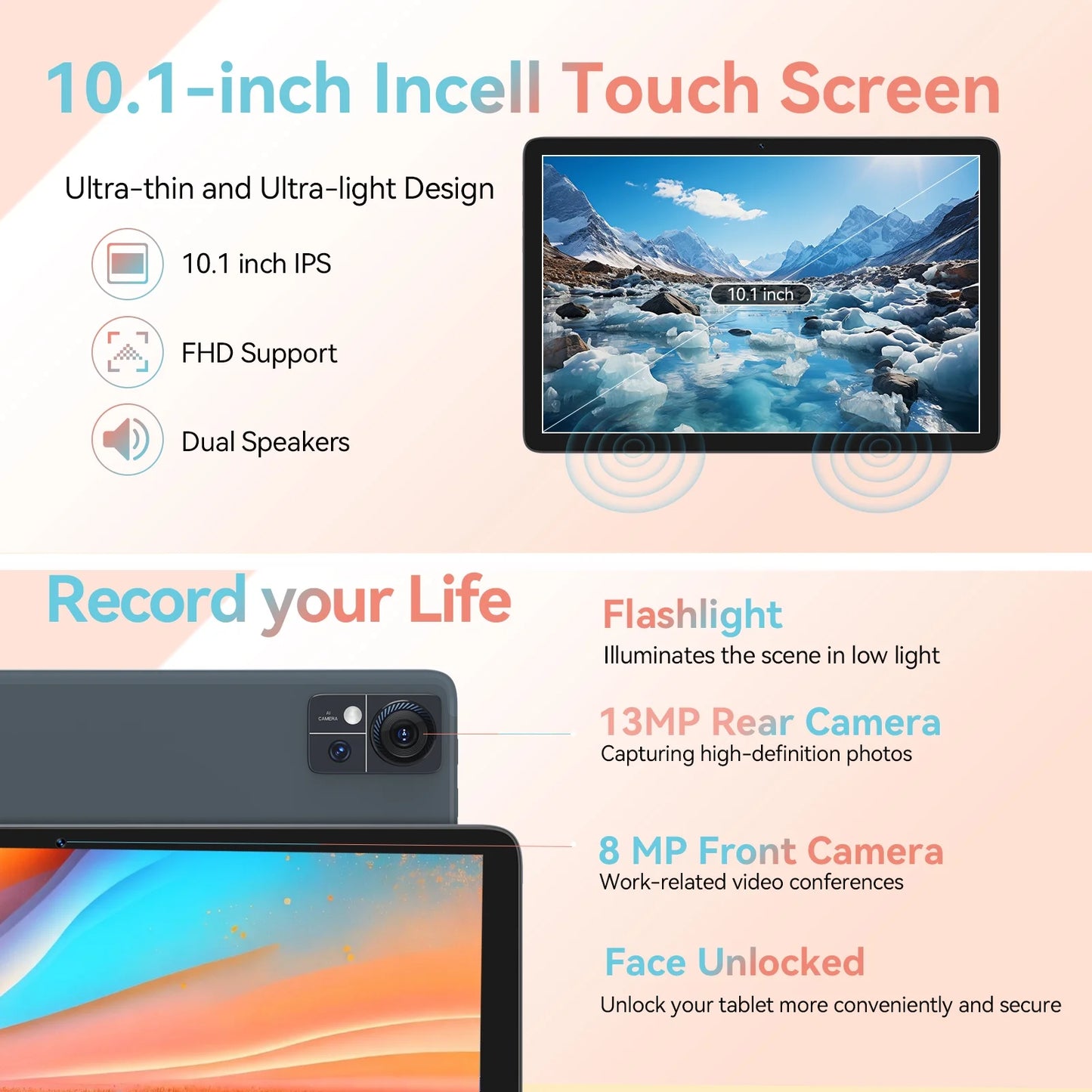 Tablet 10 Inch Android 13.0 Tablet 4G Cellular Tablet PC 2024 Latest Update 4G Phone Tablet 64GB + 4GB Storage Octa-Core Processor,Dual SIM Card Slot,Gps,Wifi,Bluetooth,1080P HD (Gray) Laptop Tablet